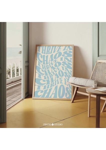 Kaos Içinde Gelişmek Pastel Mavi Y2K Trend Alıntı Sanatı fiyatları