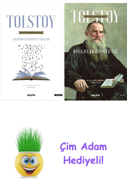 Lev Nikolayeviç Tolstoy 2 Kitap Seti + Çim Adam Hediye
