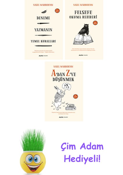 Nigel Warburton 3 Kitap Seti + Çim Adam Hediye