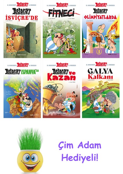 Rene Goscinny 6 Kitap Seti + Çim Adam Hediye