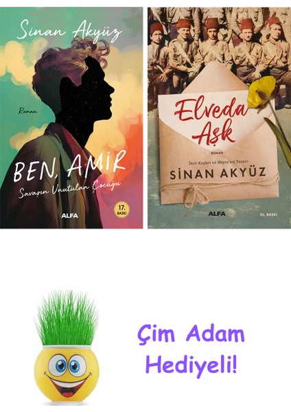 Sinan Akyüz 2 Kitap Seti + Çim Adam Hediye