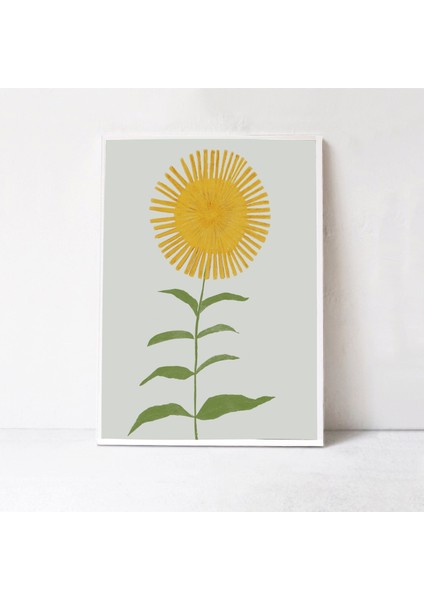 Sarı Ayçiçekleri: Illüstrasyon. Çiçekli Oda Dekoru indirimleri