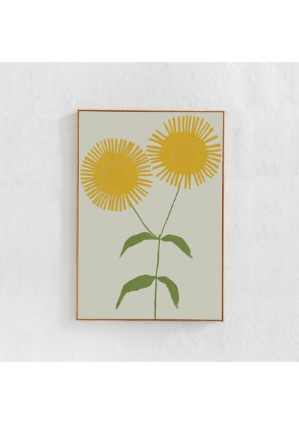 Sarı Ayçiçekleri: Illüstrasyon. Çiçekli Oda Dekoru