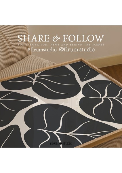 Siyah Yapraklar Duvar Sanatı, Orta Yüzyıl Botanik fiyatları