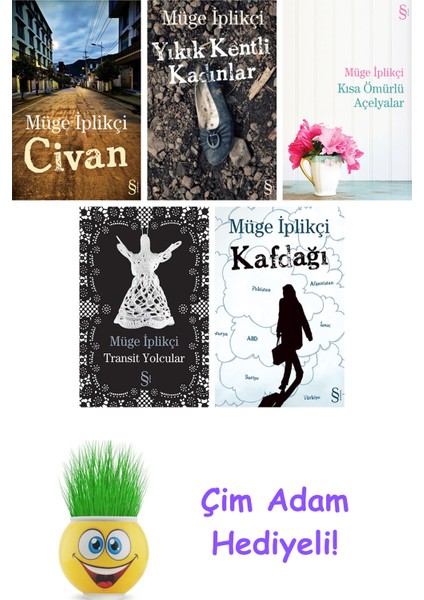 Müge Iplikçi 5 Kitap Seti + Çim Adam Hediye