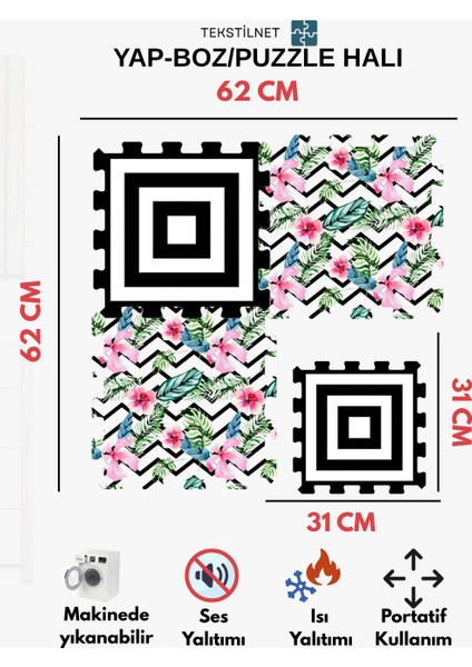 Baskılı Halı,sıcak Renkli Halı Puzzle Halı,japon Halısı Modelleri Yapboz Halı