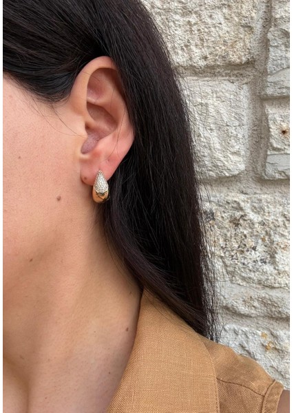 Xuping Damla Model Zirkon Taşlı Gold Küpe fiyatları