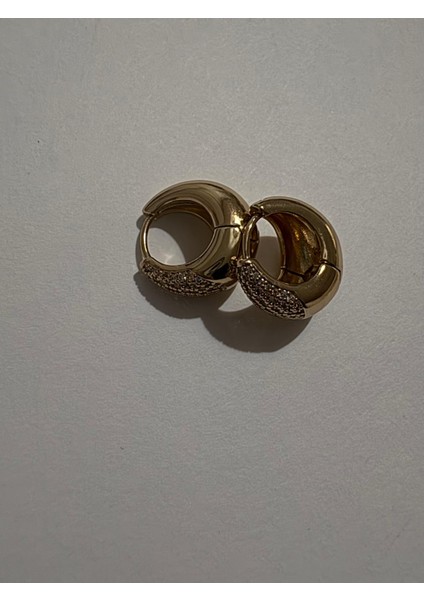 Xuping Damla Model Zirkon Taşlı Gold Küpe modelleri