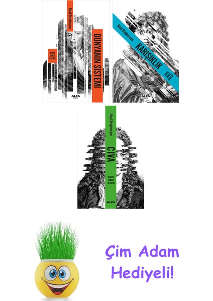 Neal Stephenson 3 Kitap Seti + Çim Adam Hediye