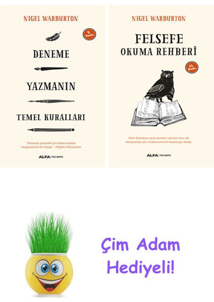 Nigel Warburton 2 Kitap Seti + Çim Adam Hediye