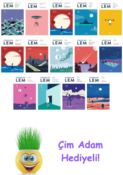 Stanislaw Lem 14 Kitap Seti + Çim Adam Hediye