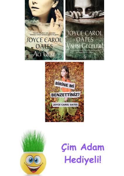 Joyce Carol Oates 3 Kitap Seti + Çim Adam Hediye