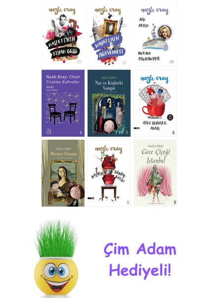 Nazlı Eray 9 Kitap Seti + Çim Adam Hediye