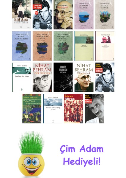 Nihat Behram 19 Kitap Seti + Çim Adam Hediye