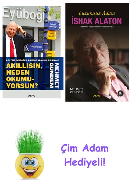 Mehmet Gündem 2 Kitap Seti + Çim Adam Hediye