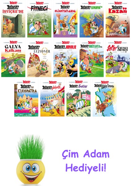 Rene Goscinny 14 Kitap Seti + Çim Adam Hediye