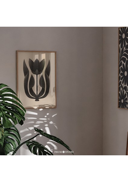 Modern Lale Sanatı, Kasvetli Soyut Çiçek Duvar Sanatı