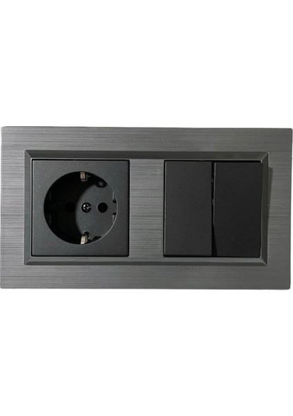 Ovivo Quantum Manyetik Gri+Siyah Komütatör + Topraklı Priz + 2li Çerçeve fiyatları