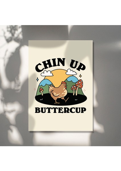 Sevimli Tavuk Duvarı, Retro Tavuk Illüstrasyonu, Sınıf, Cottagecore Olumlu Alıntı fiyatları