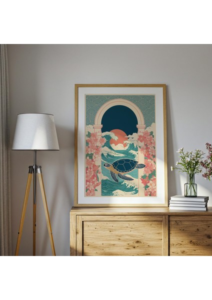 Japon Deniz Kaplumbağası: Kiraz Çiçekleri, Okyanus Dalgaları ( )