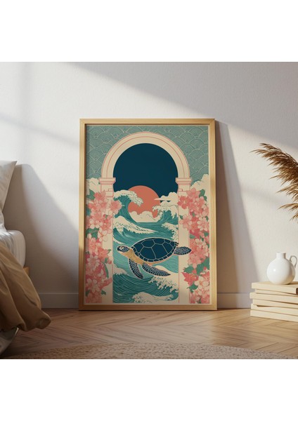 Japon Deniz Kaplumbağası: Kiraz Çiçekleri, Okyanus Dalgaları ( ) fiyatları