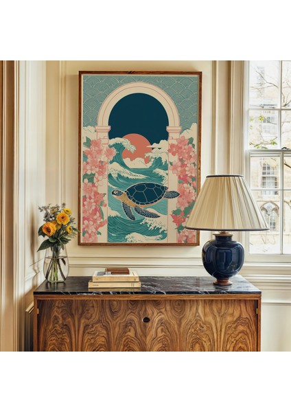 Japon Deniz Kaplumbağası: Kiraz Çiçekleri, Okyanus Dalgaları ( )