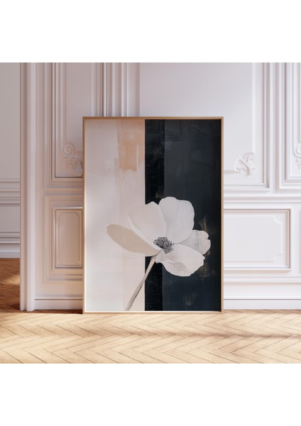 Soyut Çiçekli Duvar Sanatı: Nötr Botanik ( )