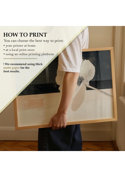 Soyut Çiçekli Duvar Sanatı: Nötr Botanik ( ) modelleri