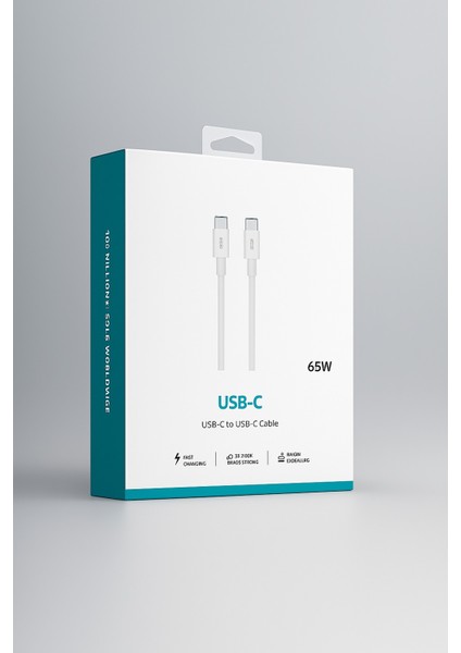 Xxl Type-C Şarj Kablosu 65W Hızlı Şarj Destekli– 3 Metre | Hızlı ve Güçlü Şarj Performansı fiyatları