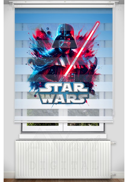 Star Wars Darth Vader Baskılı Zebra Stor Perde - Dijital Baskılı Zebra Perde