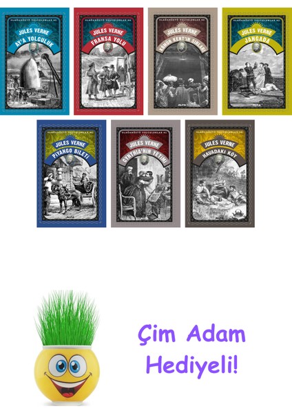 Jules Verne 7 Kitap Seti + Çim Adam Hediye