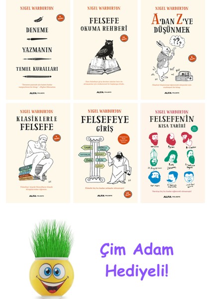 Nigel Warburton 6 Kitap Seti + Çim Adam Hediye