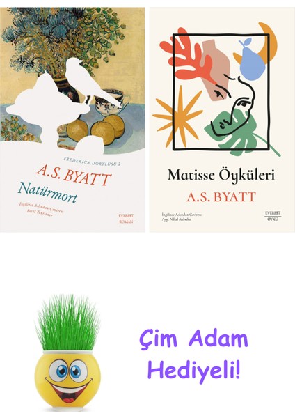 A. S. Byatt 2 Kitap Seti + Çim Adam Hediye