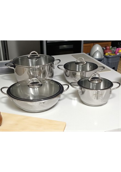 Linda 8 Parça Çelik Tencere Seti