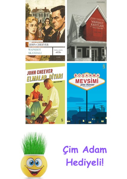 John Cheever 4 Kitap Seti + Çim Adam Hediye