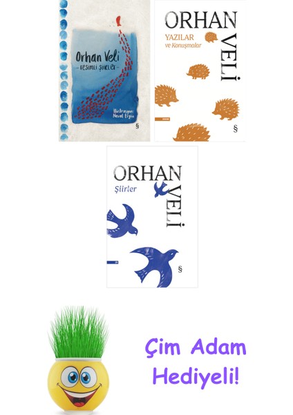 Orhan Veli Kanık 3 Kitap Seti + Çim Adam Hediye