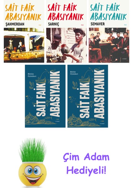 Sait Faik Abasıyanık 5 Kitap Seti + Çim Adam Hediye