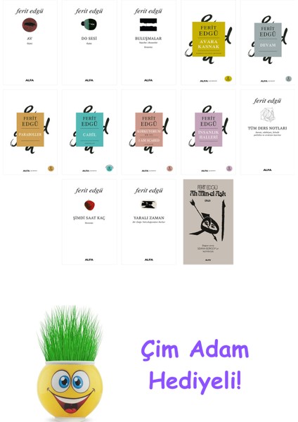 Ferit Edgü 13 Kitap Seti + Çim Adam Hediye