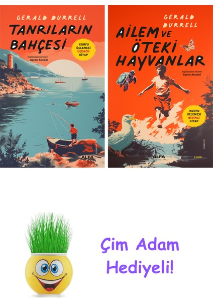 Gerald Durrell 2 Kitap Seti + Çim Adam Hediye