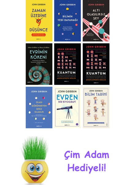 John Gribbin 9 Kitap Seti + Çim Adam Hediye
