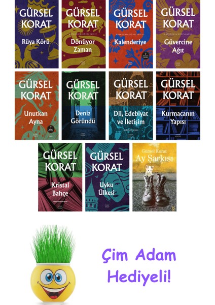 Gürsel Korat 11 Kitap Seti + Çim Adam Hediye