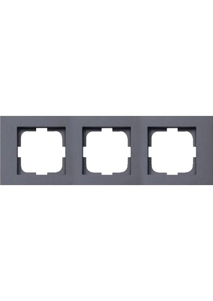 Grano Metalik Füme Üçlü Çerçeve