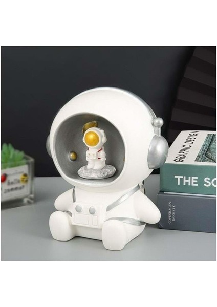 Polyester Masa Üstü Astronot Ledli Lamba