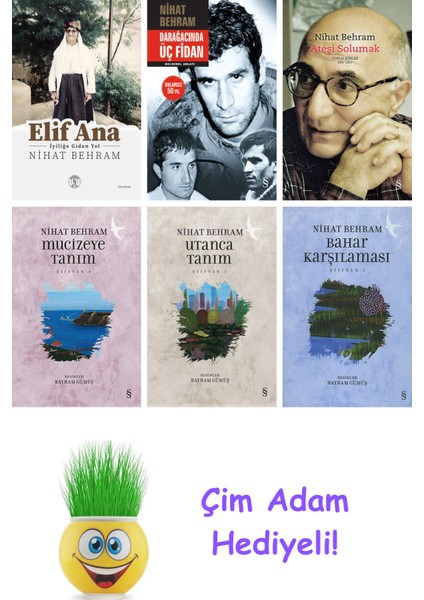Nihat Behram 6 Kitap Seti + Çim Adam Hediye