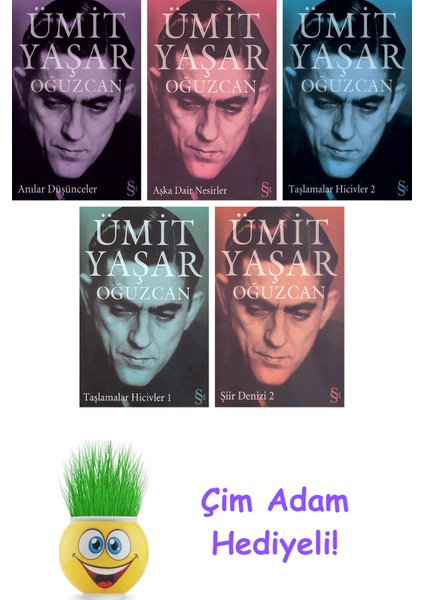 Ümit Yaşar Oğuzcan 5 Kitap Seti + Çim Adam Hediye