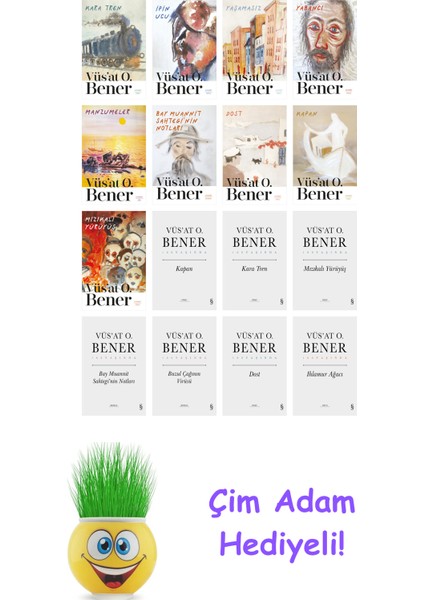 Vüsat O. Bener 16 Kitap Seti + Çim Adam Hediye