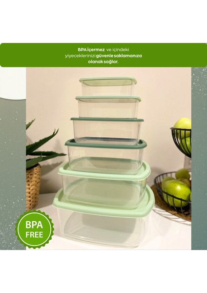 6'lı Dikdörtgen Hava Geçirmez Saklama Kabı Seti ,dolap Düzenleyici Organizer fiyatları