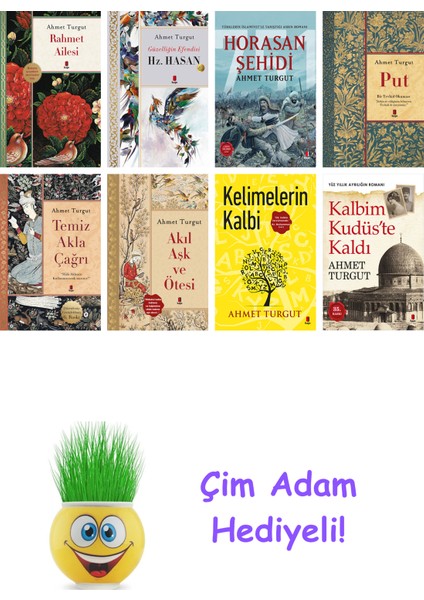 Ahmet Turgut 8 Kitap Seti + Çim Adam Hediye