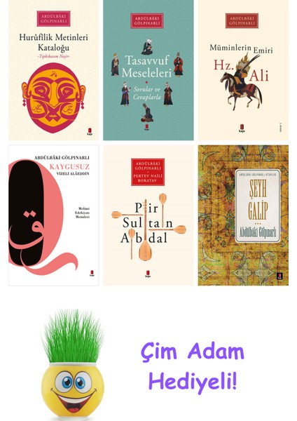 Abdülbaki Gölpınarlı 6 Kitap Seti + Çim Adam Hediye