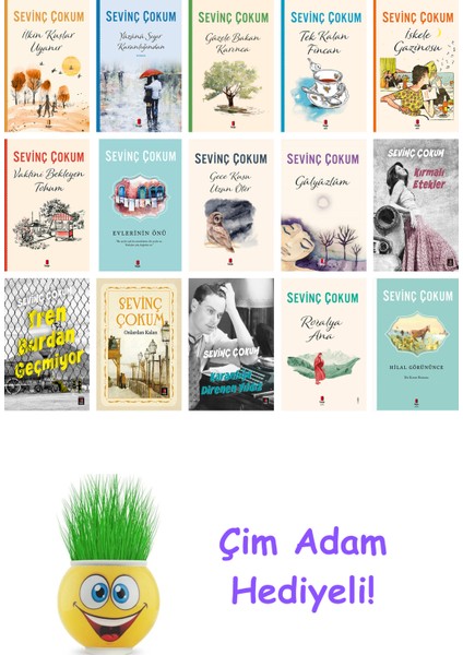 Sevinç Çokum 15 Kitap Seti + Çim Adam Hediye